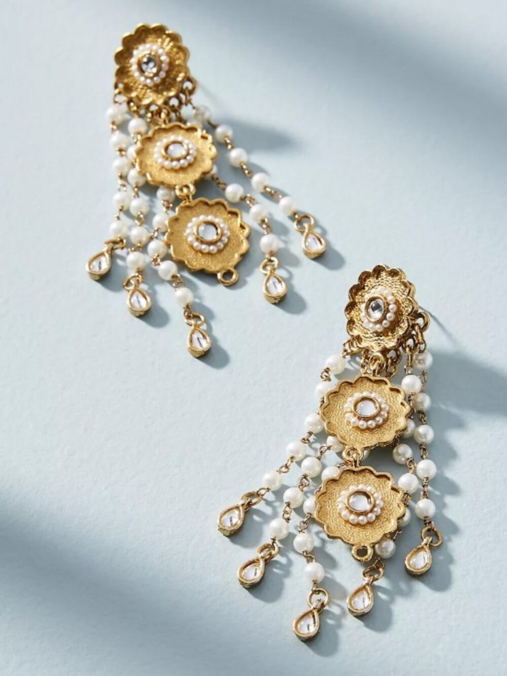 New Anthropologie Blossom Box Jaipur Drop Earrings